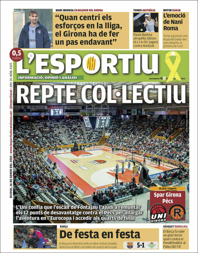 Portada de L'Esportiu : Girona (España)