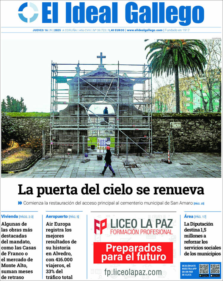 Portada de El Ideal Gallego (España)