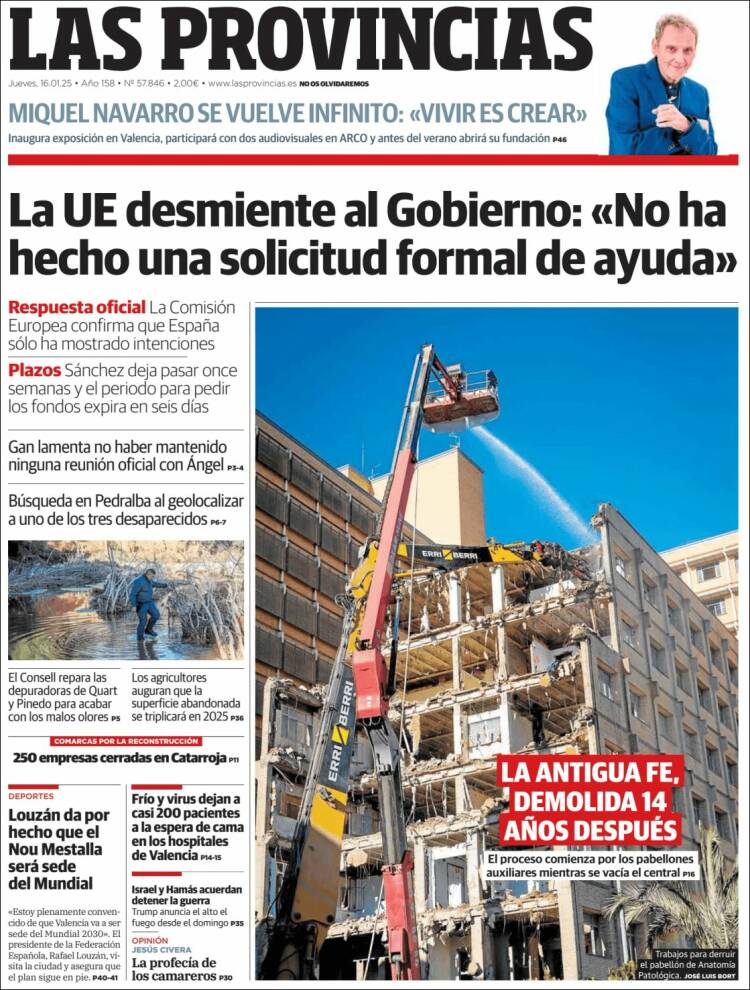 Portada de Las Provincias (España)