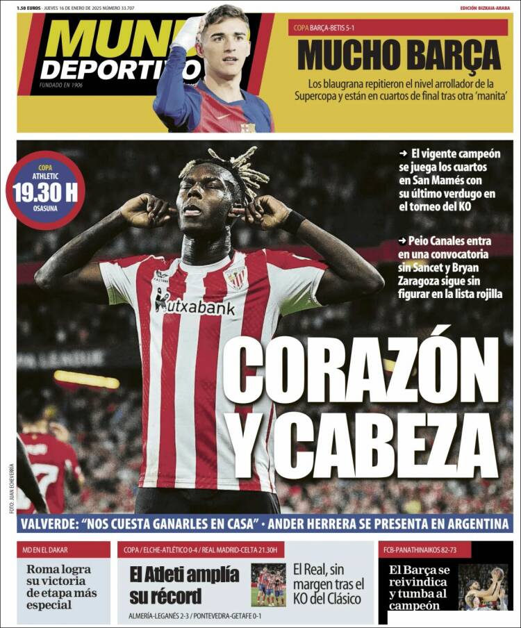 Portada de Mundo Deportivo Bizkaia (España)