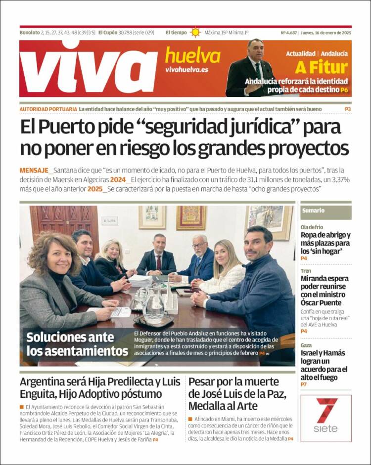 Portada de Viva Huelva (España)