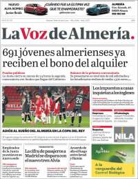 Portada de La Voz de Almería (España)