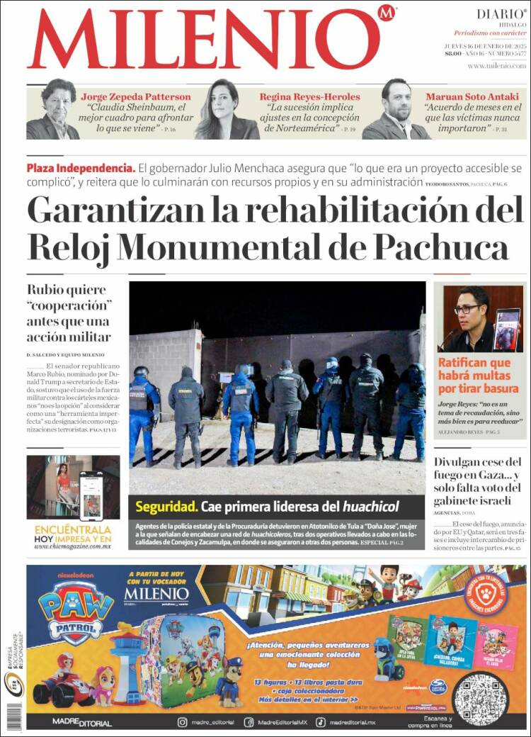 Portada de Milenio de Hidalgo (México)