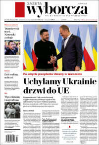 Portada de Gazeta Wyborcza (Polonia)