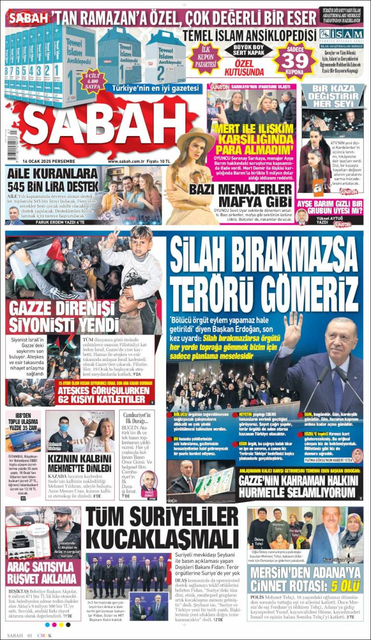 Portada de Sabah (Turqu&iacute;a)
