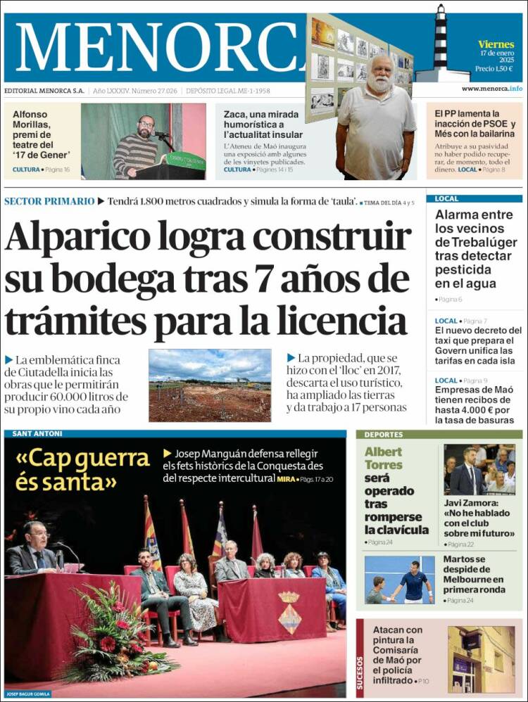 Portada de Menorca - Diario Insular (España)