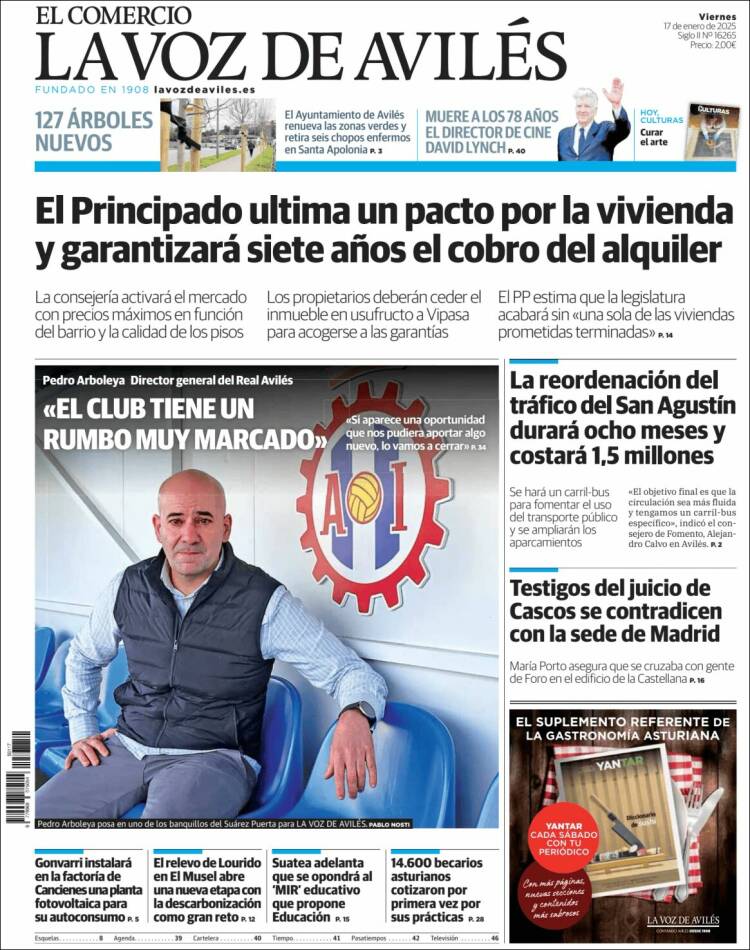 Portada de El Comercio - Avilés (España)