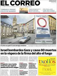 Portada de El Correo - Álava (España)