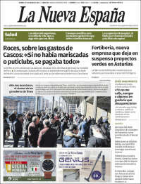 Portada de La Nueva España (España)