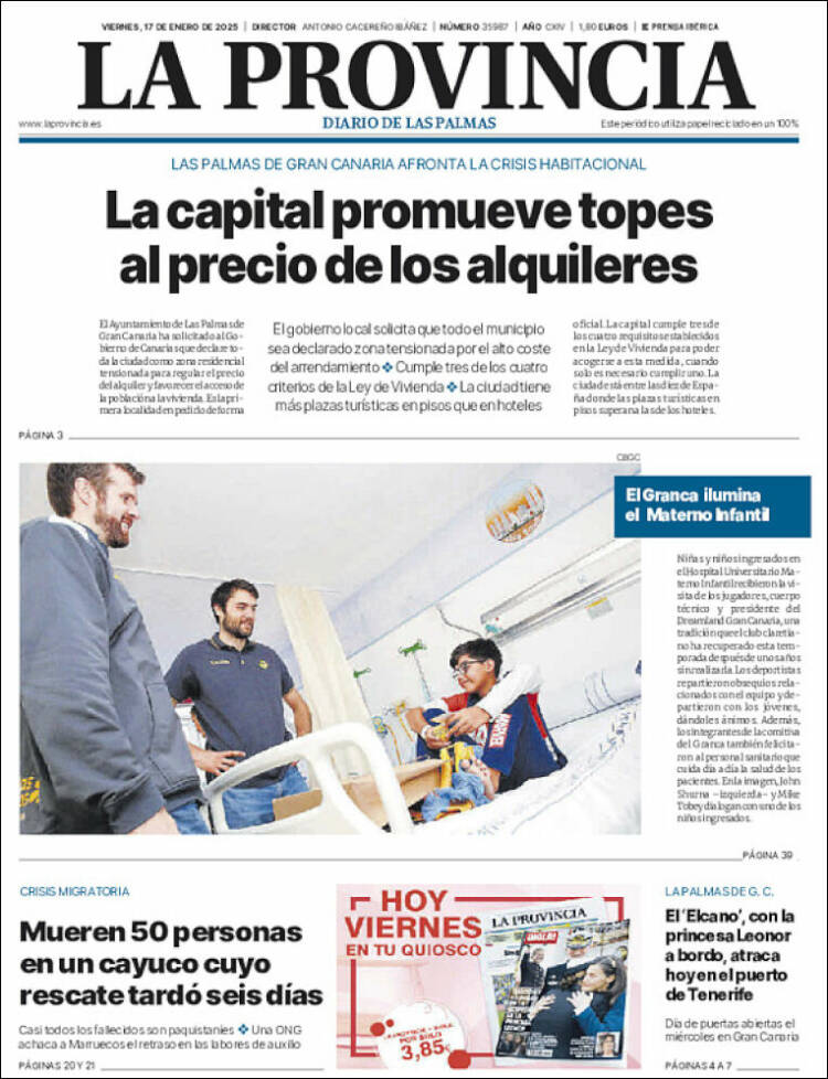 Portada de La Provincia (España)