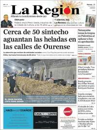 Portada de La Región de Ourense (España)