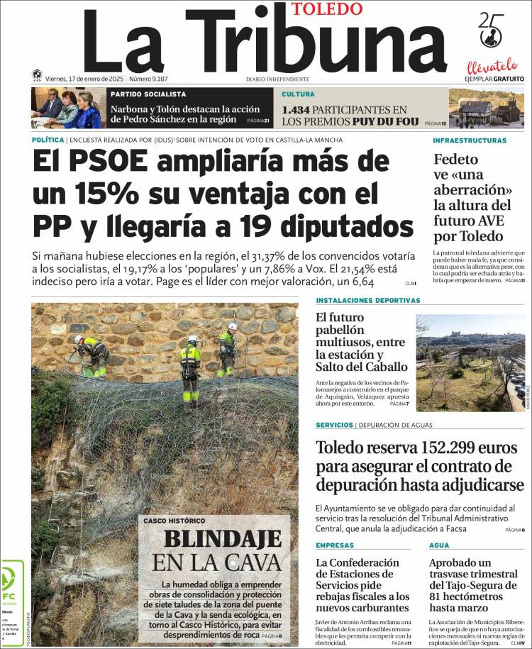 Portada de La Tribuna de Toledo (España)