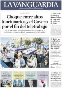 Portada de La Vanguardia (España)