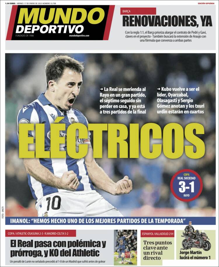 Portada de Mundo Deportivo Gipuzkoa (España)