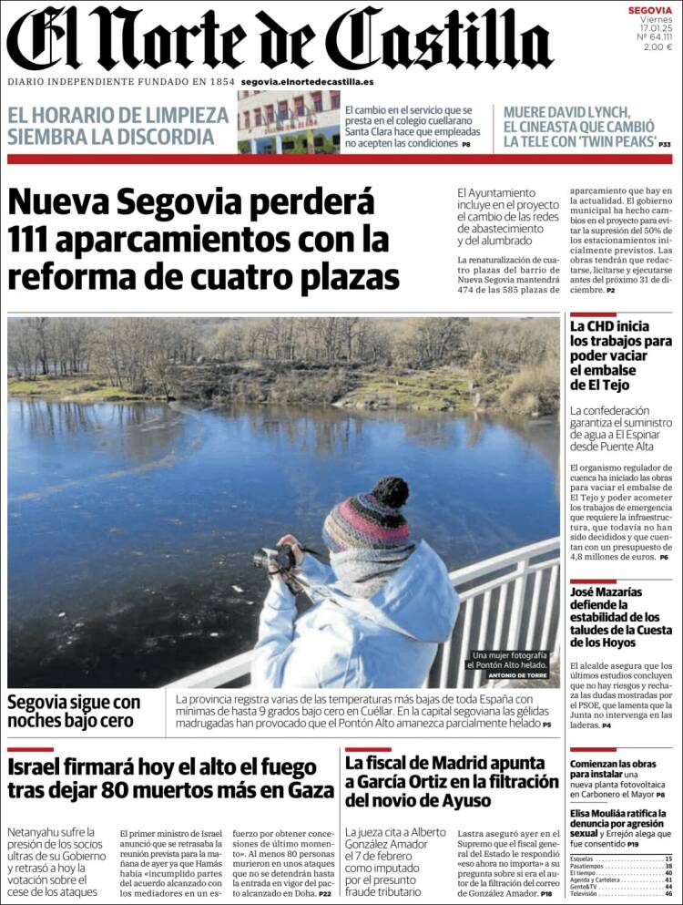 Portada de Norte de Castilla - Segovia (España)