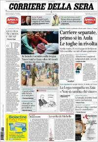 Portada de Corriere della Sera (Italia)