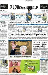 Portada de Il Messaggero (Italia)