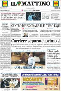 Portada de Il Mattino (Italia)