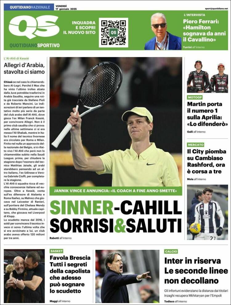 Portada de Quotidiano Sportivo (Italia)