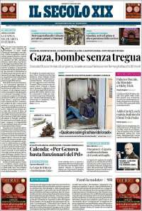 Portada de Il Secolo XIX (Italia)