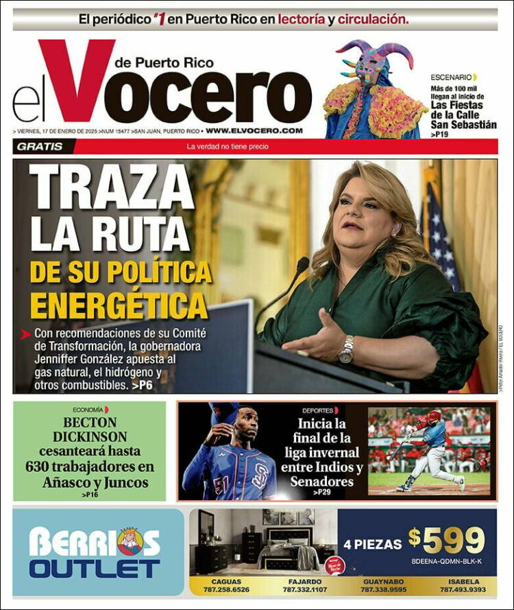 Portada de Vocero (Puerto Rico)