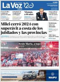 Portada de La Voz del Interior (Argentina)