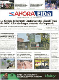 Portada de El Día de Gualeguaychú (Argentina)