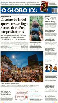 Portada de O Globo (Brasil)