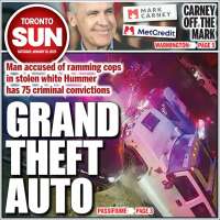 Portada de The Toronto Sun (Canadá)