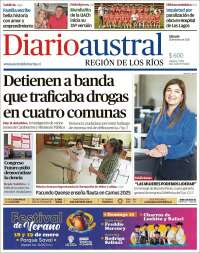 Portada de El Diario Austral de Valdivia (Chile)