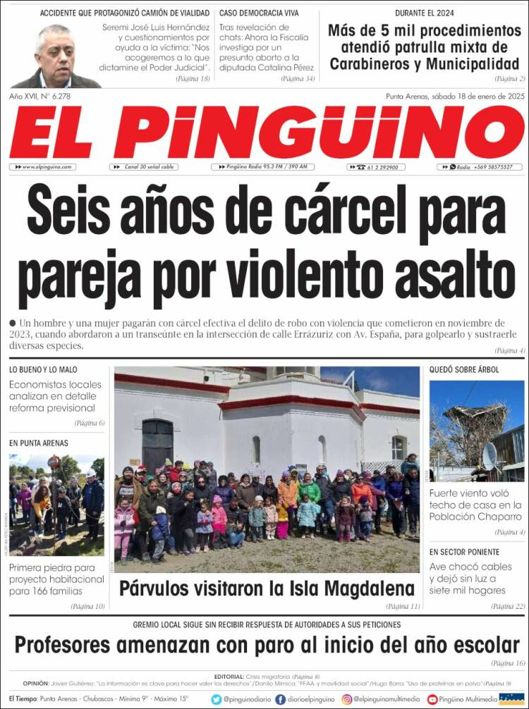 Portada de El Pingüino (Chile)