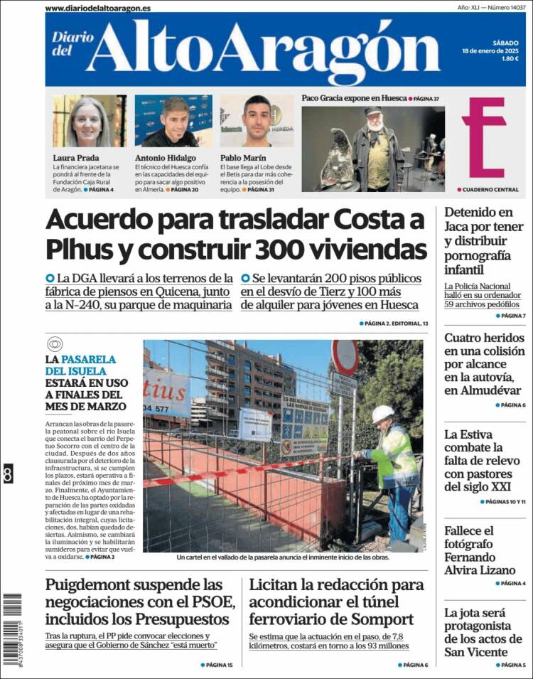 Portada de Diario del AltoAragón (España)