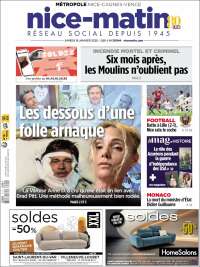 Portada de Nice-Matin (Francia)