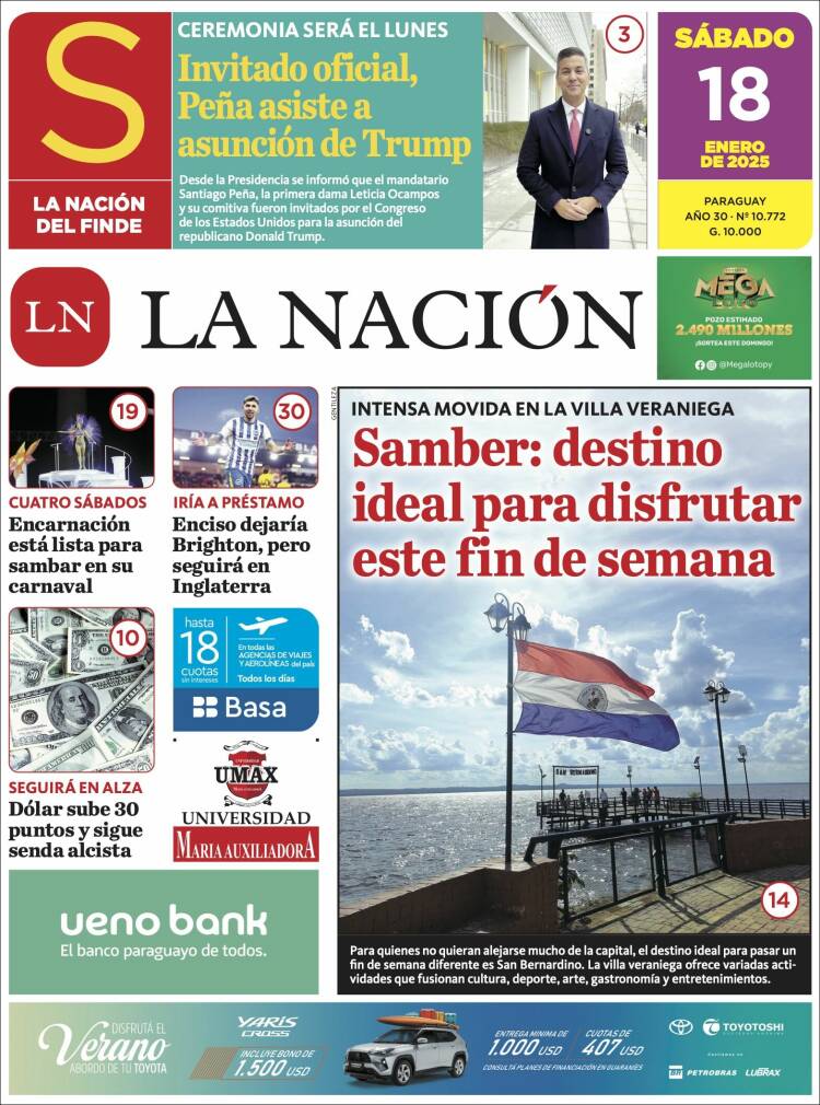 Portada de La Nación (Paraguay)