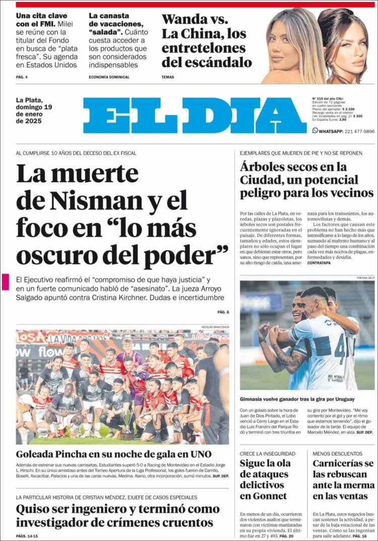 Portada de El Día de la Plata (Argentina)