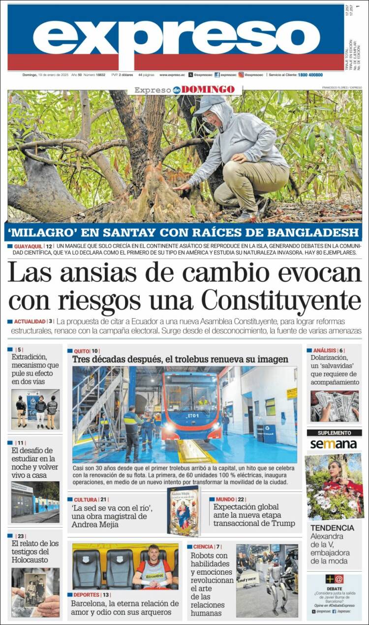 Portada de Expreso (Ecuador)