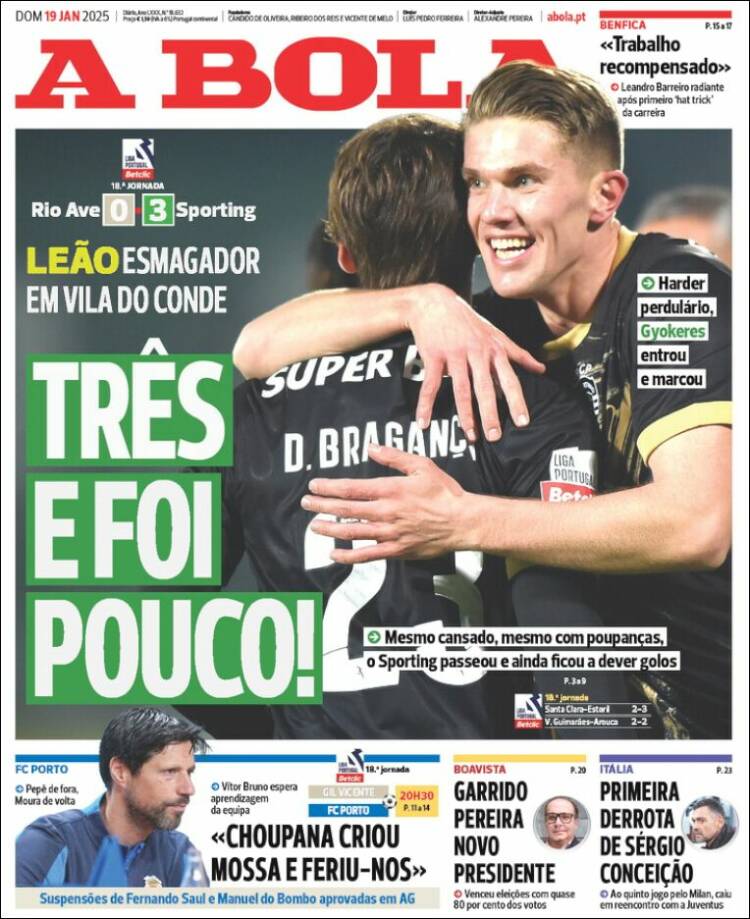 Portada de A Bola (Portugal)