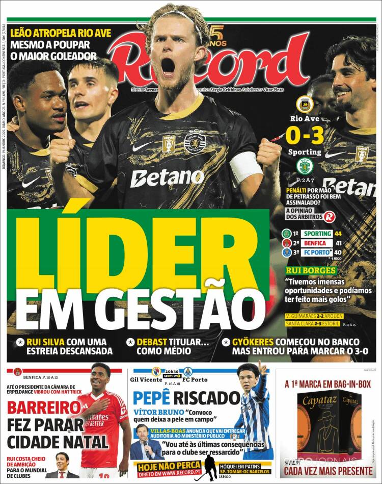 Portada de Record (Portugal)