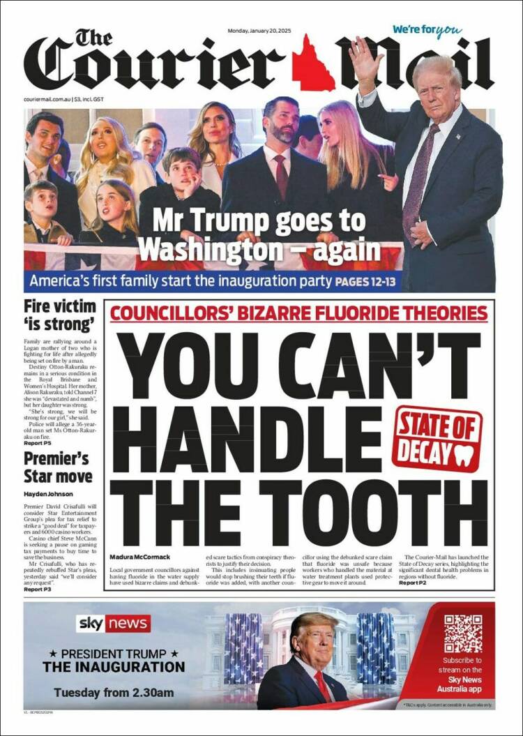 Portada de The Courier-Mail (Australia)