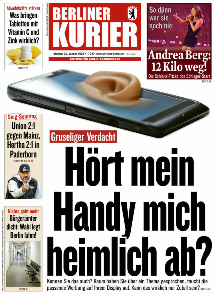 Portada de Berliner Kurier - Startseite BK (Alemania)
