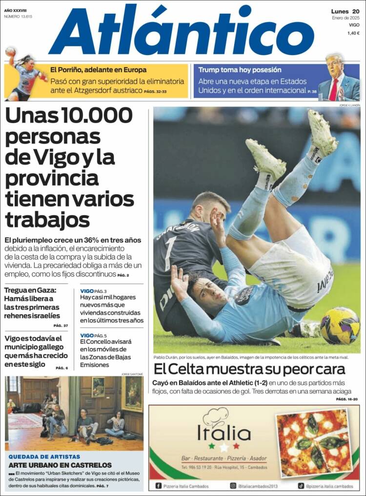 Portada de Atlántico Diario (España)