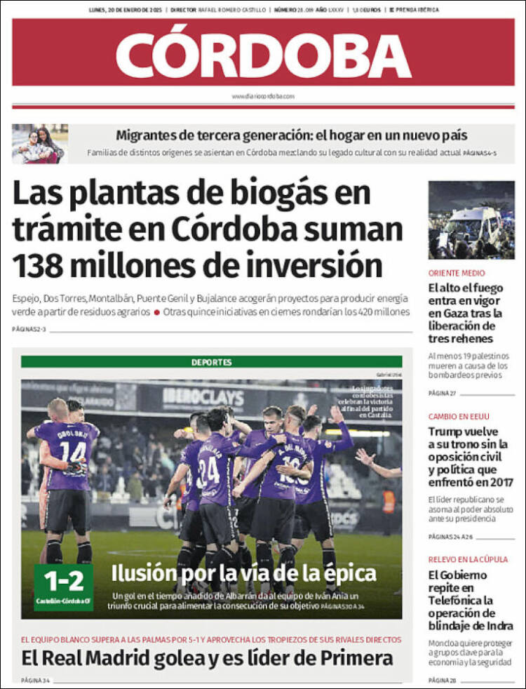 Portada de Diario de Córdoba (España)