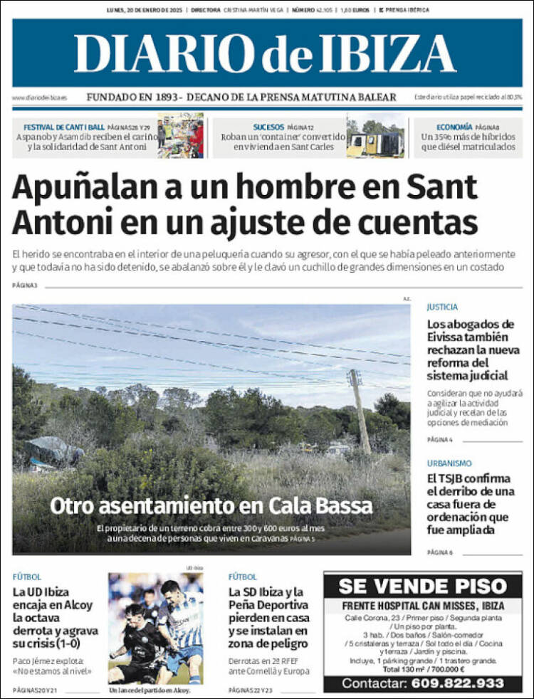 Portada de Diario de Ibiza (España)