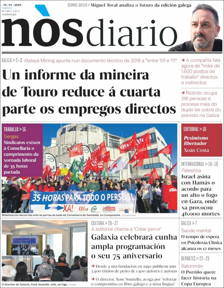 Portada de Nòs Diario (España)