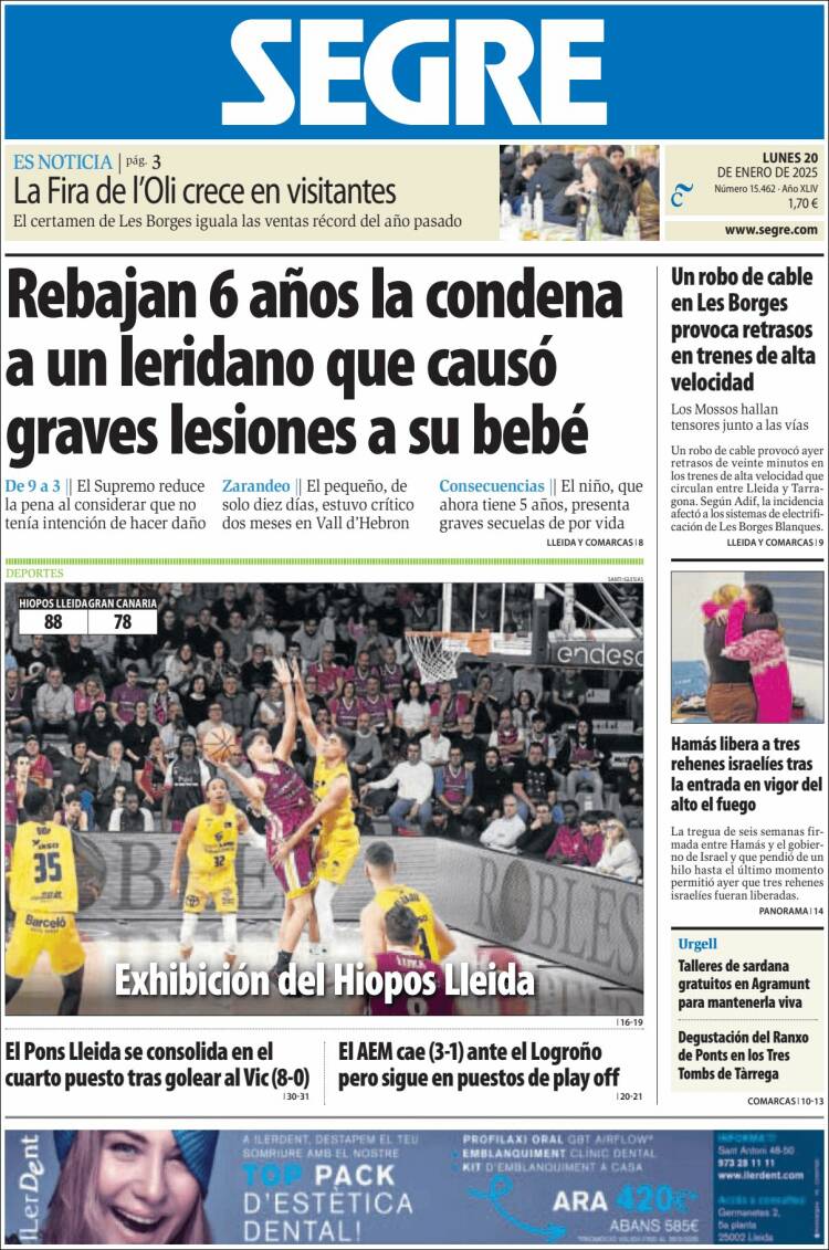 Portada de Segre  (España)