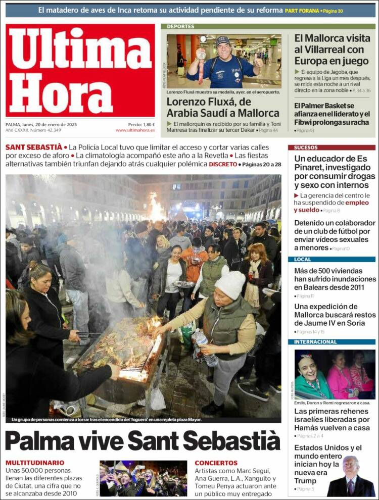 Portada de Última Hora (España)