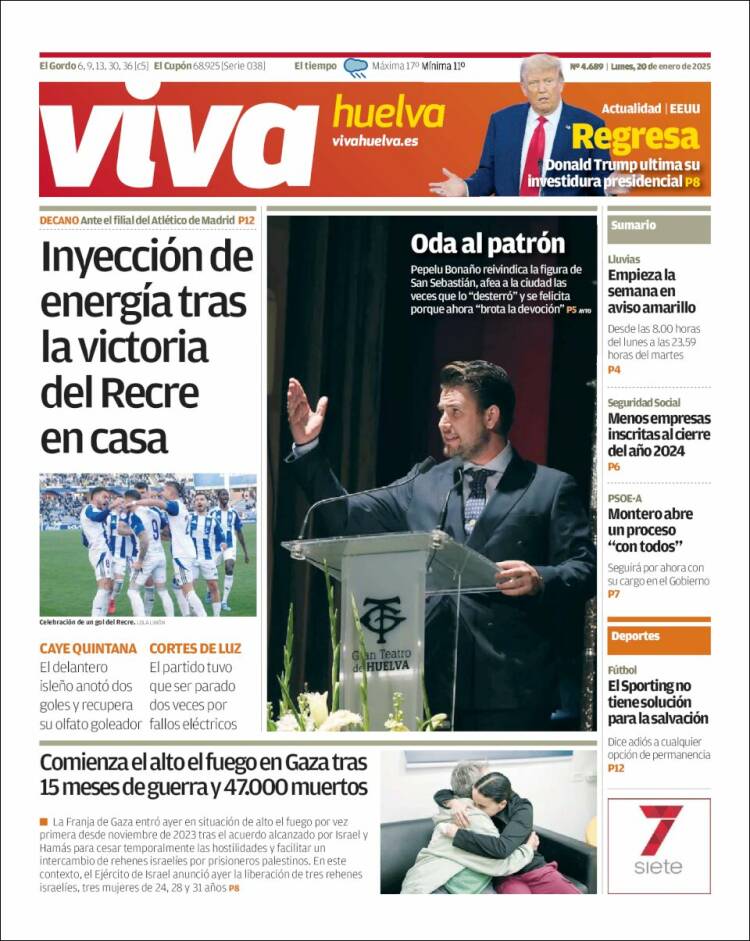 Portada de Viva Huelva (España)