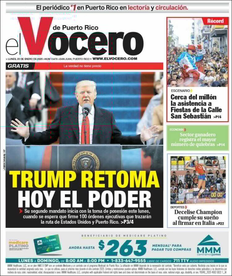 Portada de Vocero (Puerto Rico)
