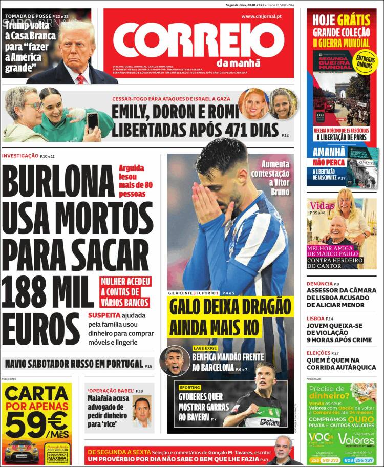 Portada de Correio da Manhã (Portugal)