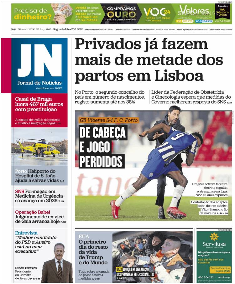 Portada de Jornal de Notícias (Portugal)